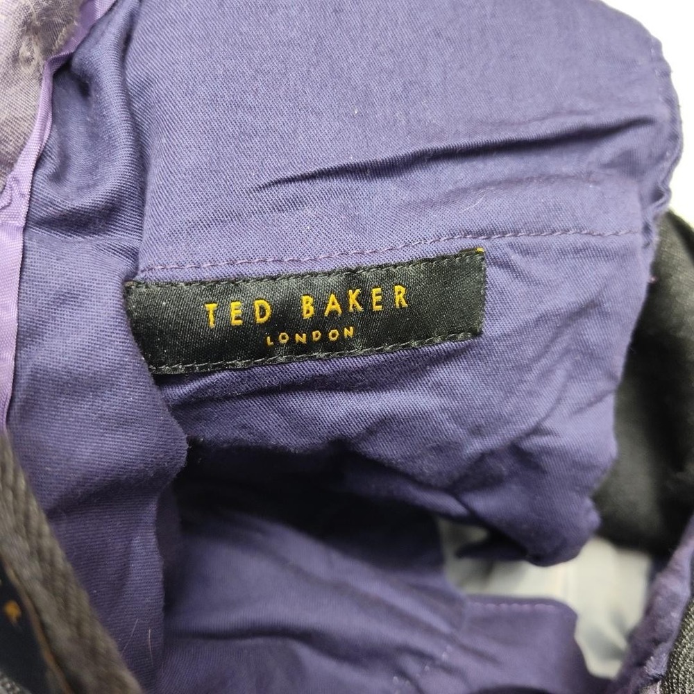 Ted Baker Pants Mens 36x29 Gray Julian Wool Dress Slacks Tailored Office Work - Picture 9 of 14